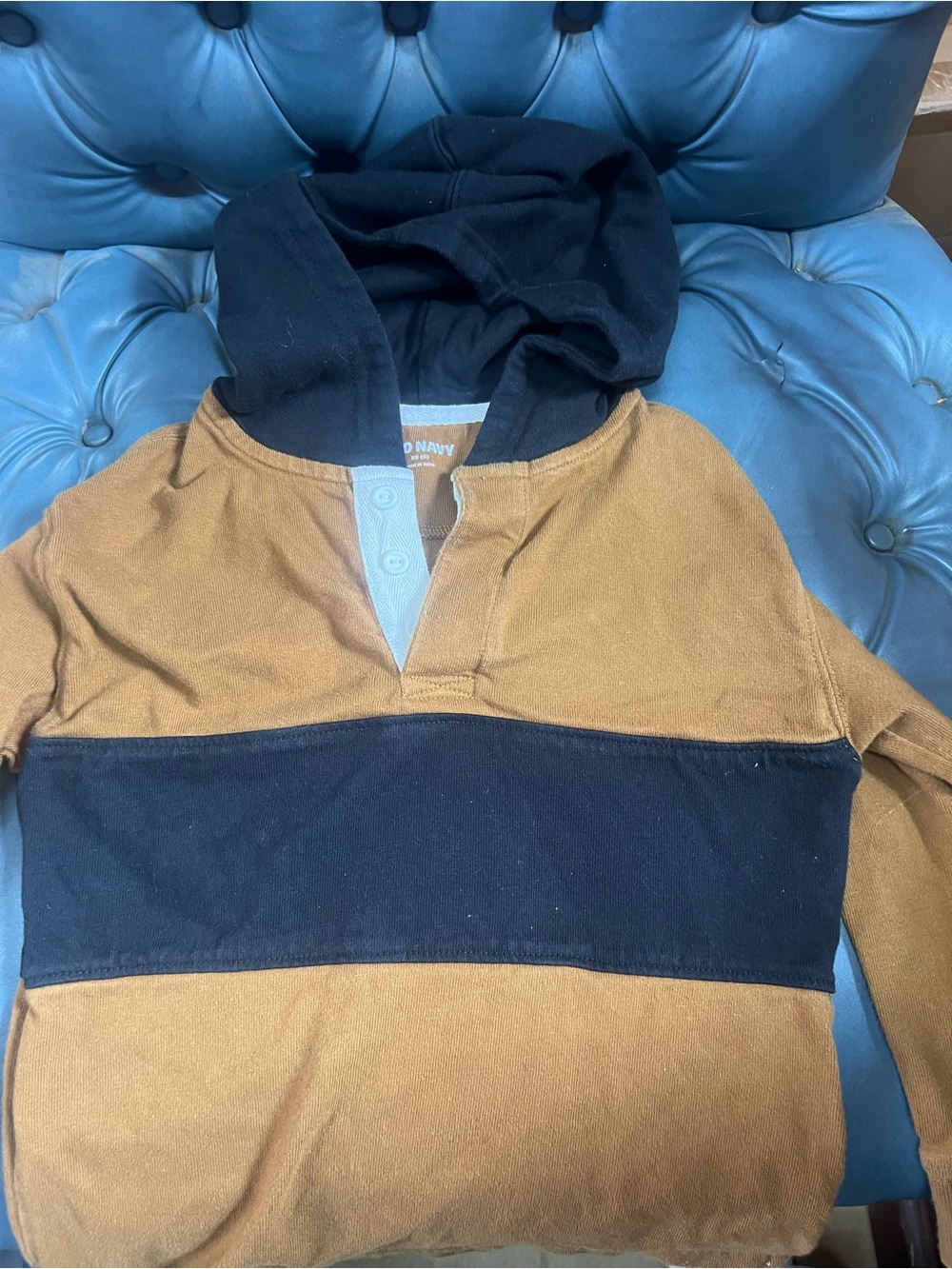 Old Navy boys rugby style hoodie.